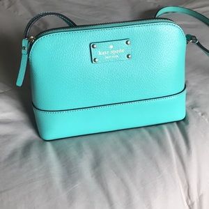 Kate Spade Medium Dome Leather Crossbody Teal